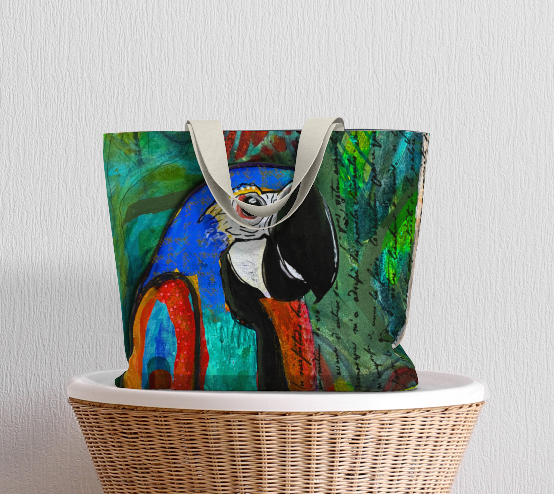 perky parrot tote