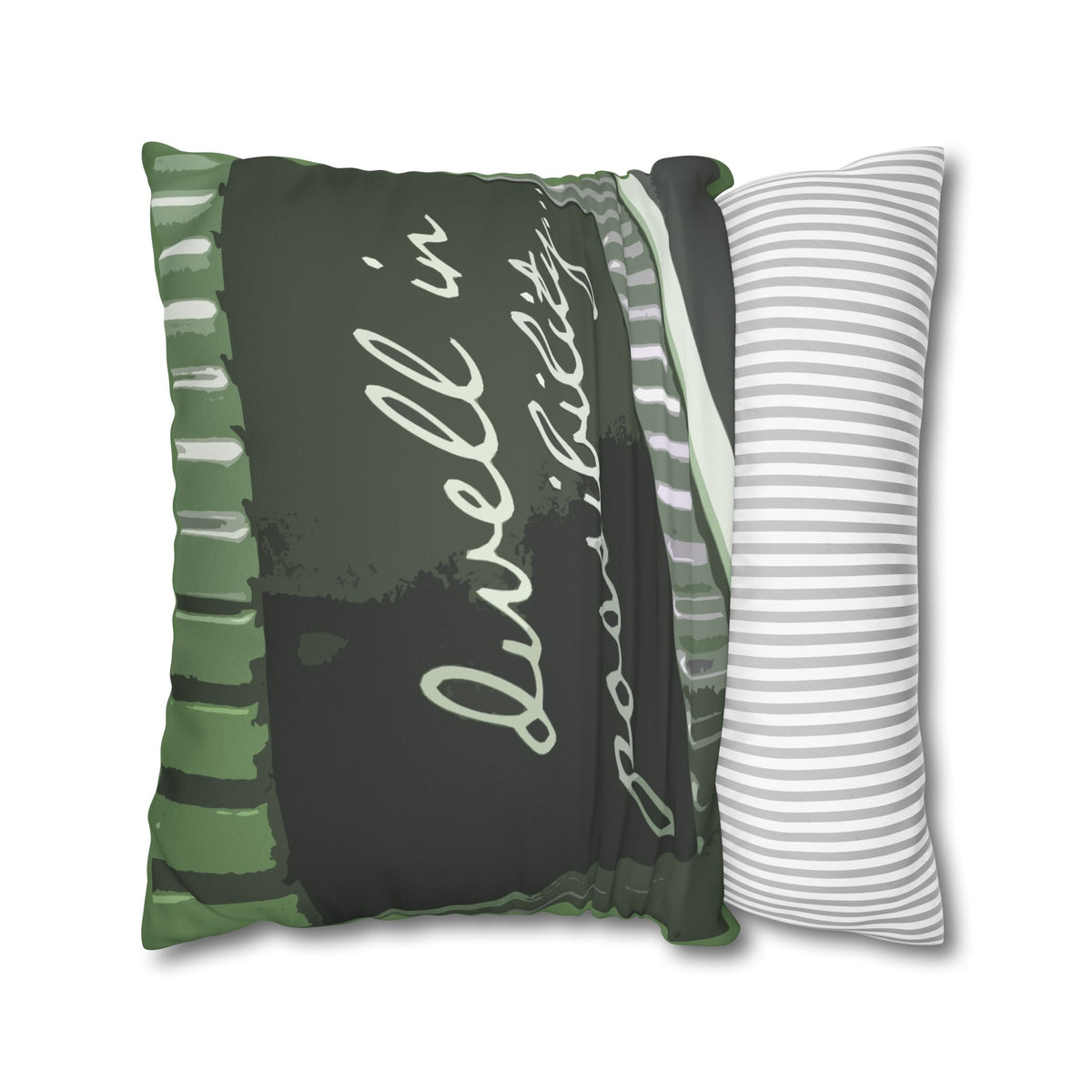 Dwell in Possibility! Faux Suede Square Pillowcase