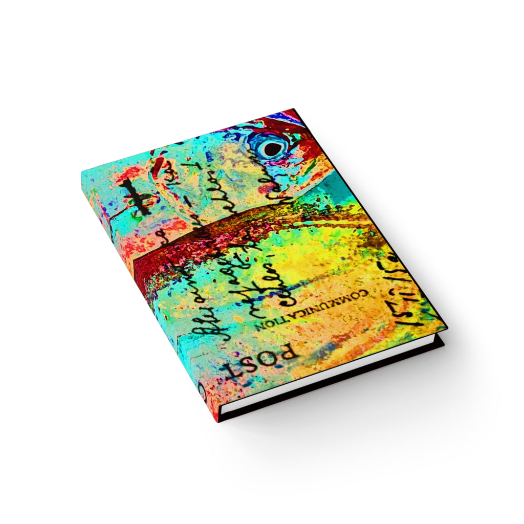 Two Fish for Friday Art Journal — Vibrant Ocean Postcard Cover Notebook