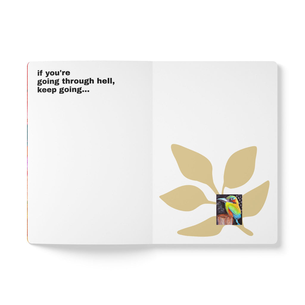 Need a Pick Me Up? Inspirational Softcover Journal — Bold Colorful Affirmations