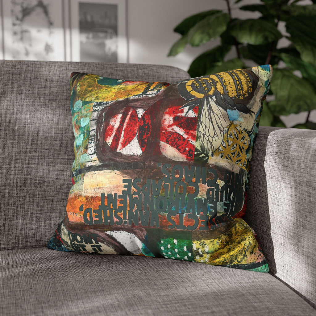 Don't Bug Me! Faux Suede Square Pillowcase
