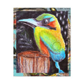 rufuos motmot bird canvas art — vibrant tropical wall decor