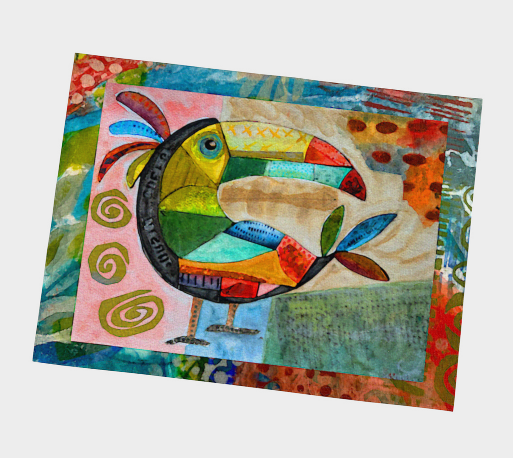 toucan collage placemat