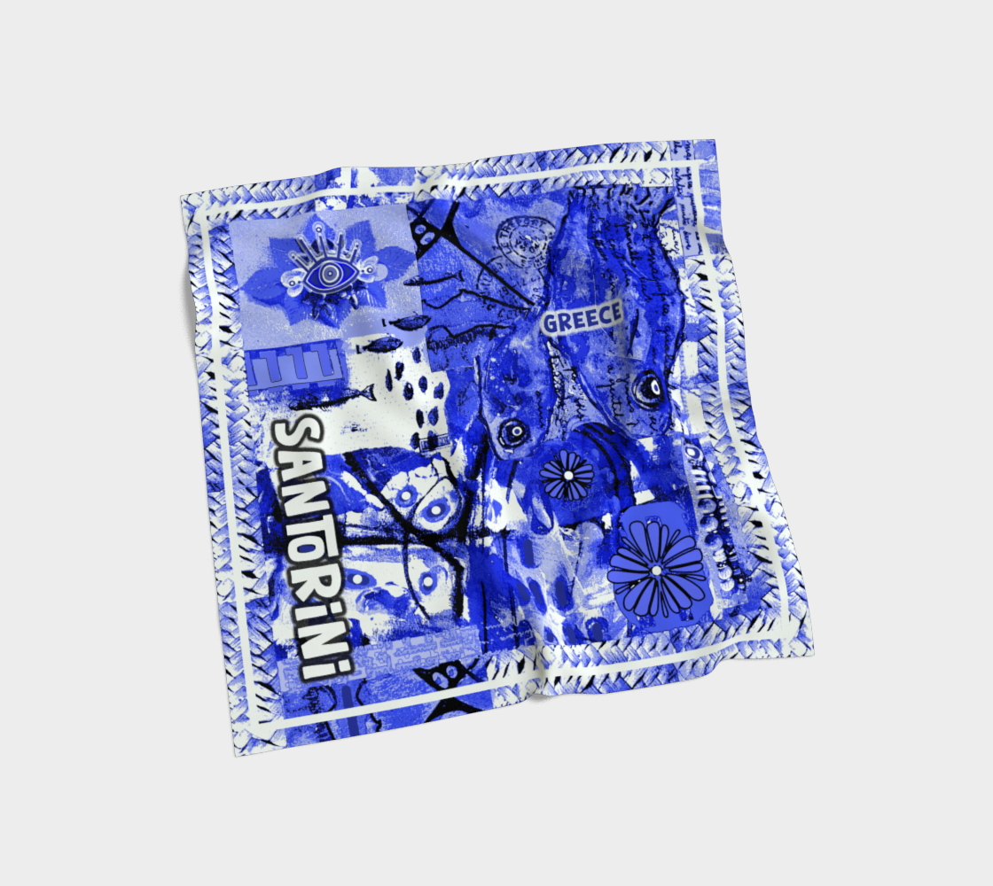santorini  of cyclades scarf