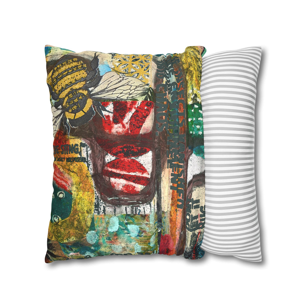 Don't Bug Me! Faux Suede Square Pillowcase