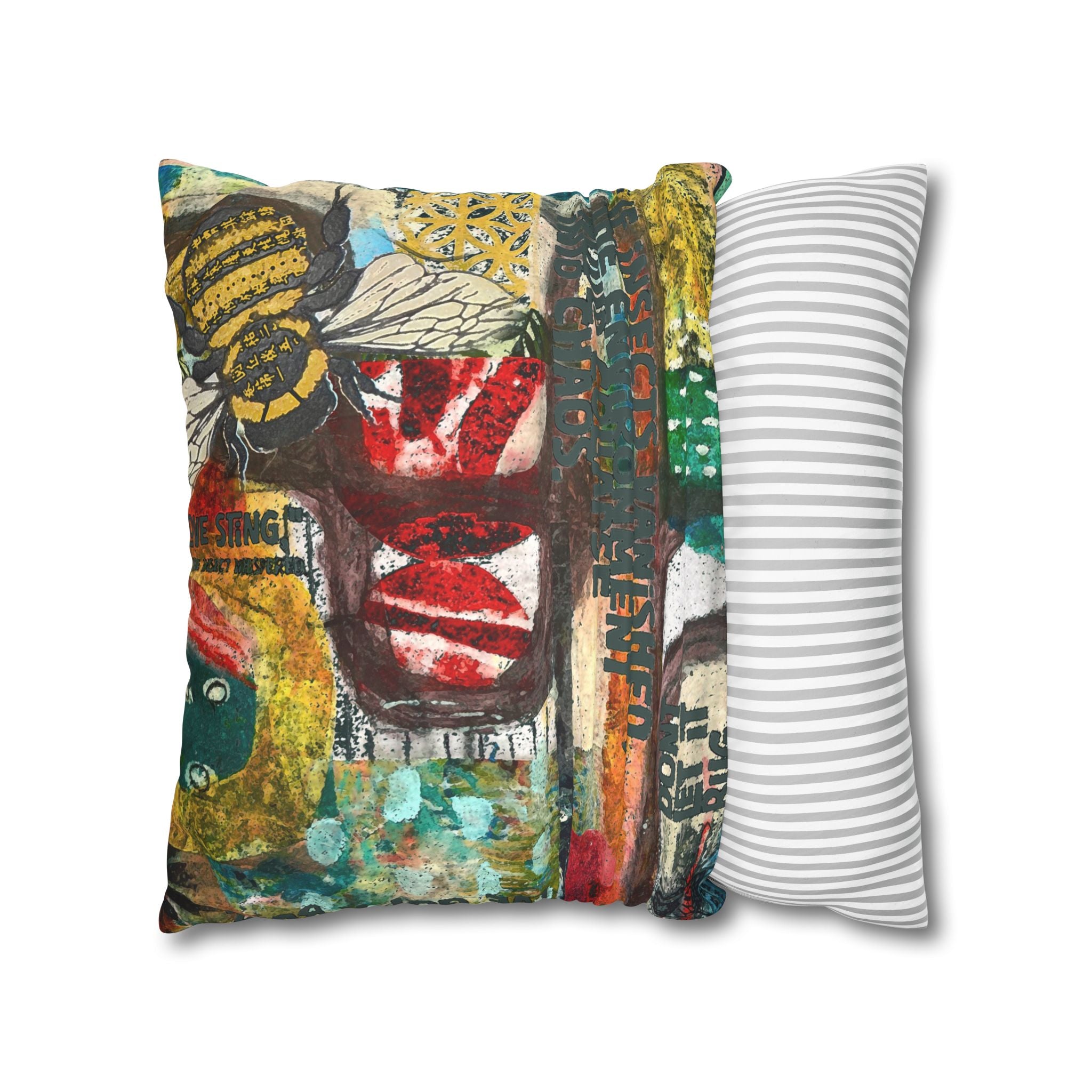 Don't Bug Me! Faux Suede Square Pillowcase