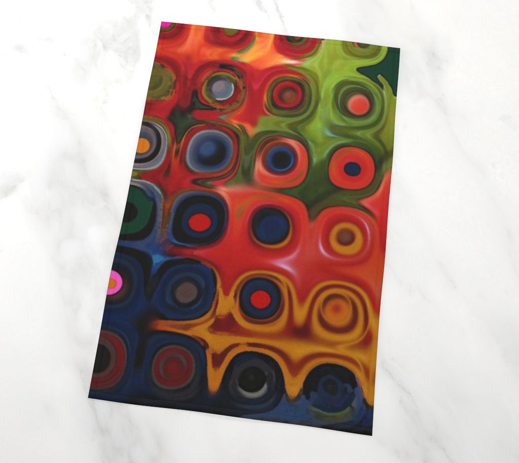 circles tea towel