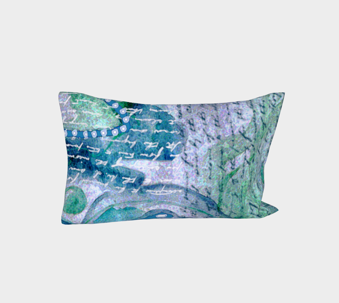 turquoise teal twizzle pillow sham B