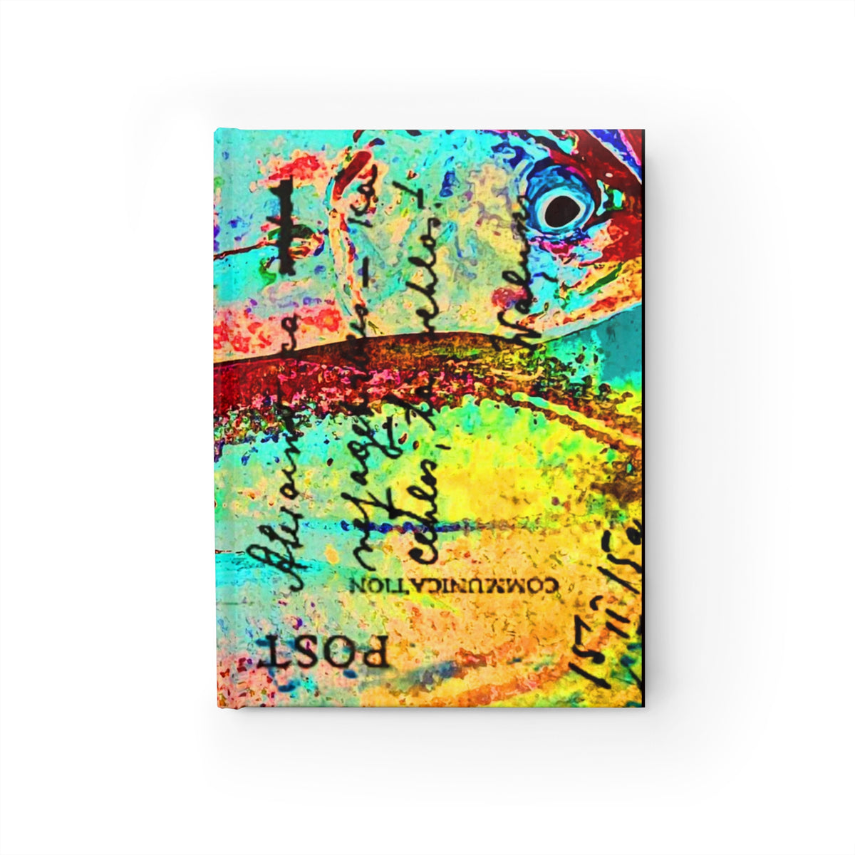 Two Fish for Friday Art Journal — Vibrant Ocean Postcard Cover Notebook