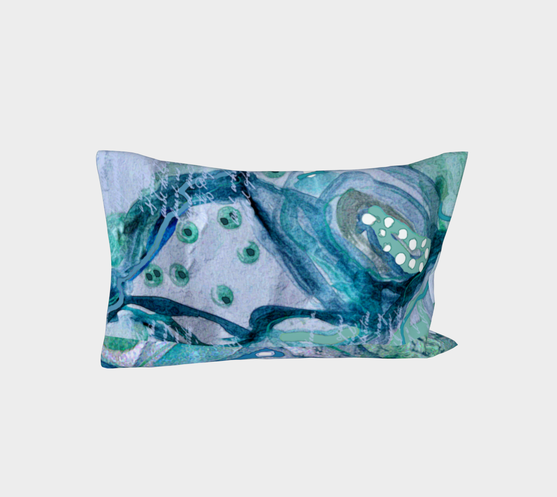 turquoise teal twizzle pillow sham A