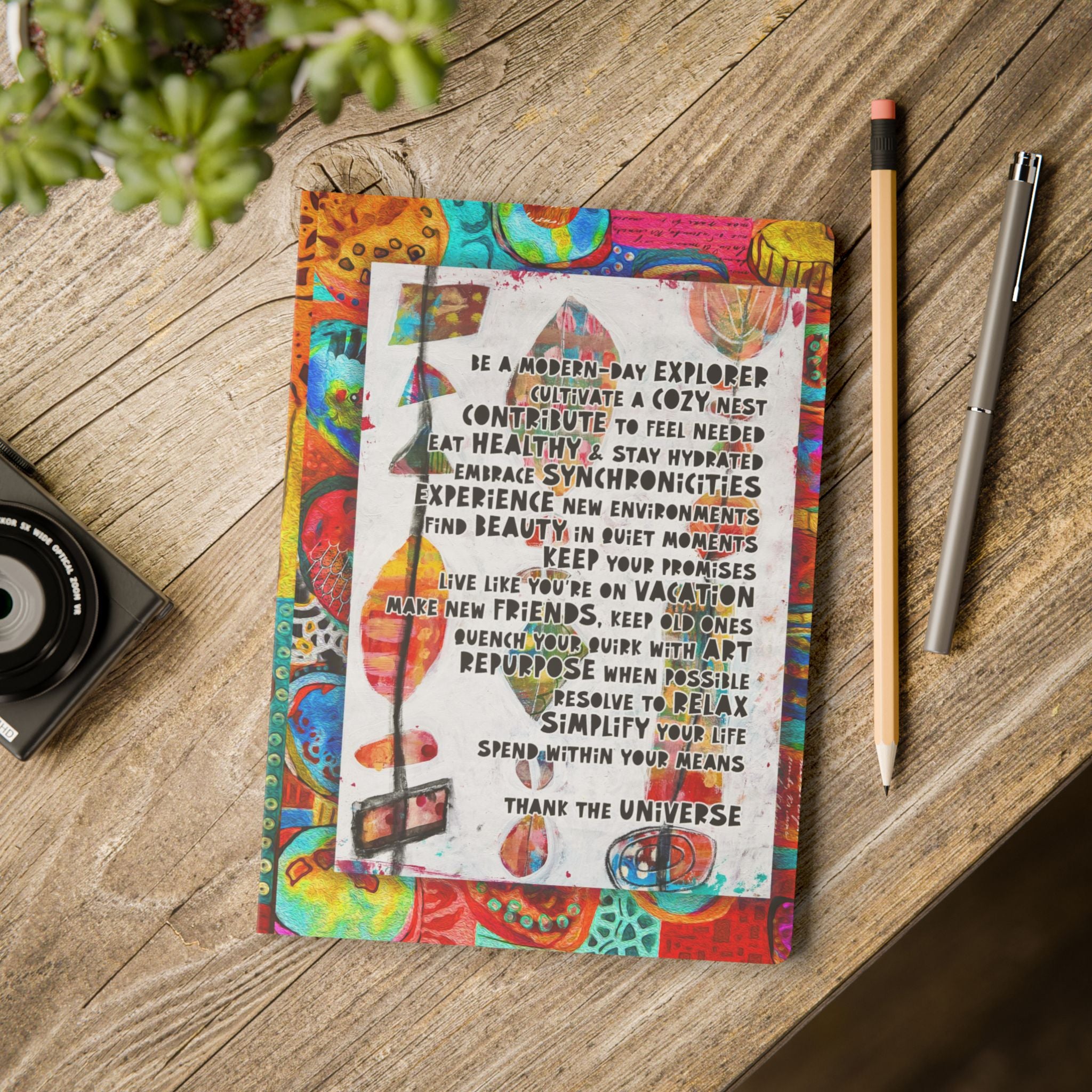 Need a Pick Me Up? Inspirational Softcover Journal — Bold Colorful Affirmations