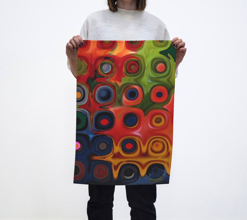 circles tea towel