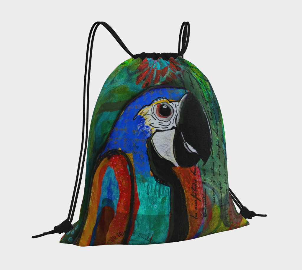 perky parrot drawstring