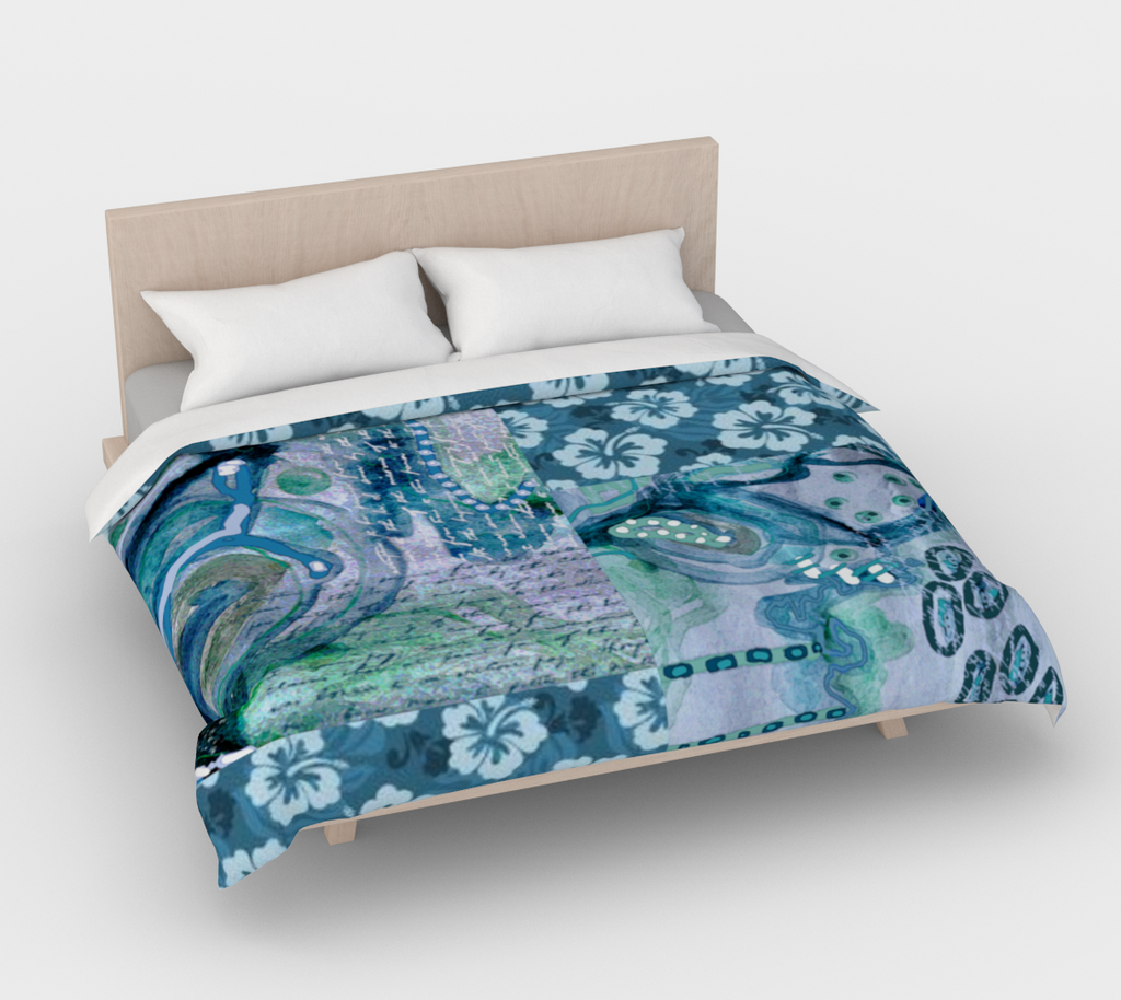 turquoise teal twizzle duvet
