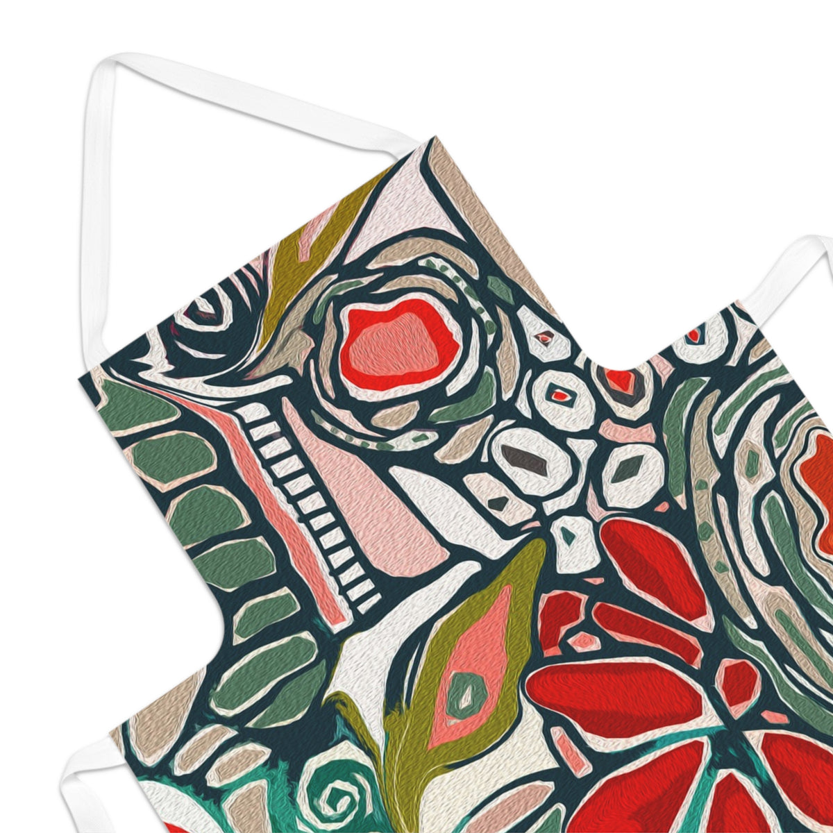 Floral Mosaic Apron — Colorful Boho Kitchen Apron