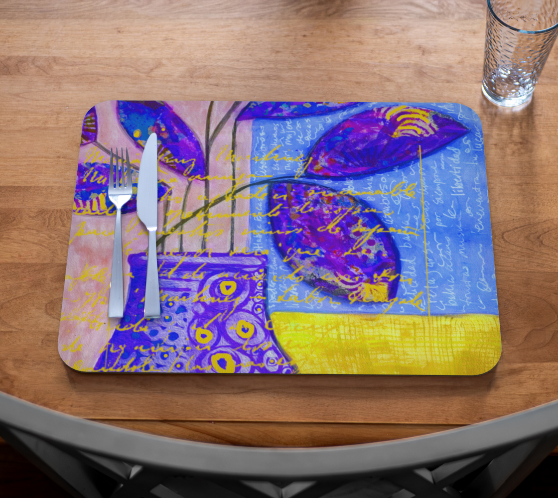 bleu et jaune placemat