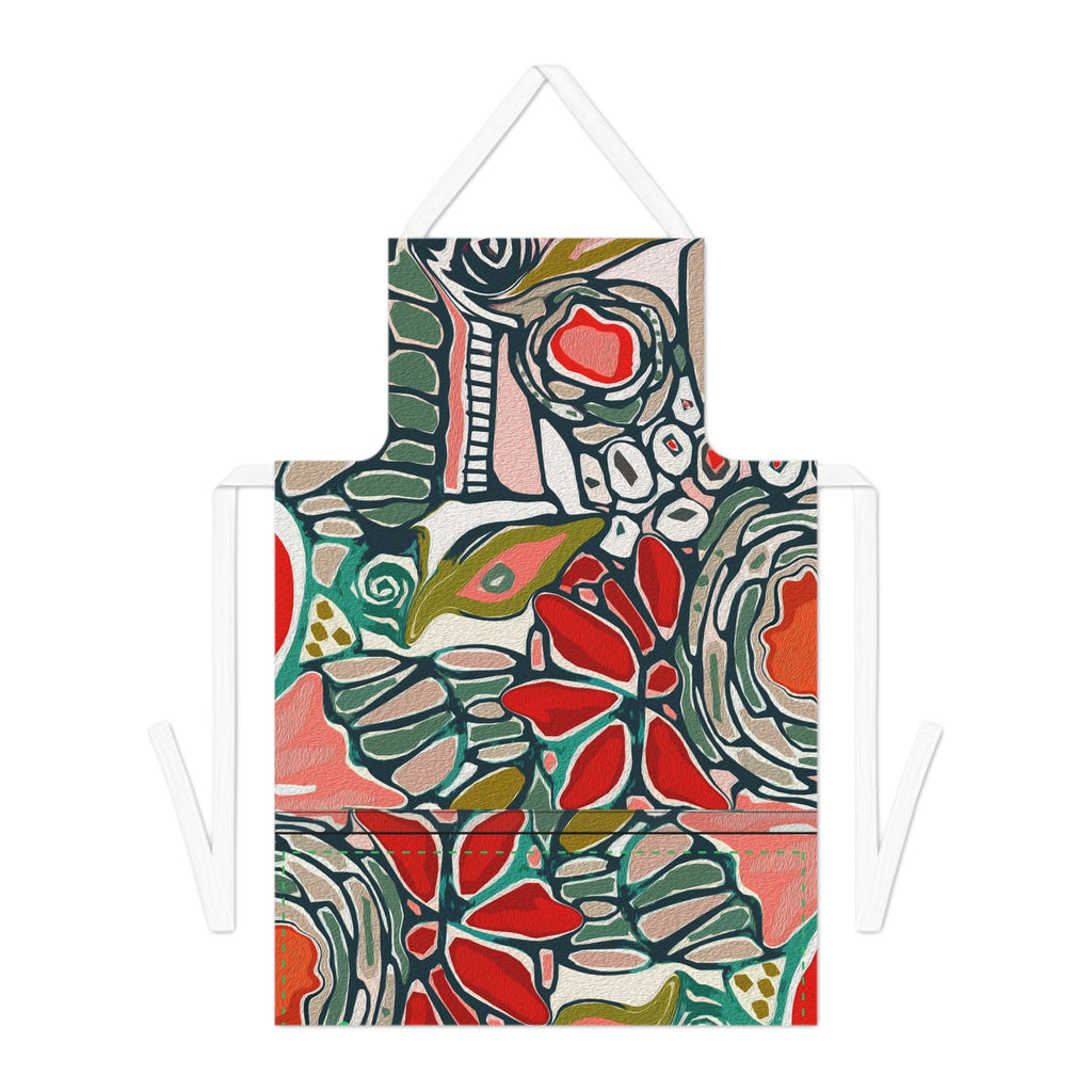 Floral Mosaic Apron — Colorful Boho Kitchen Apron