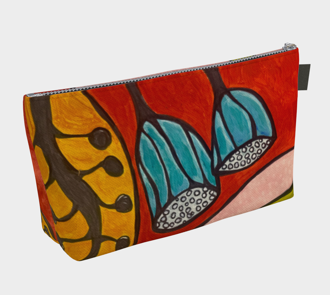 tropical fleurs makeup bag