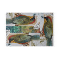 Glass Cutting Board — Rustic Watercolor Bird Design