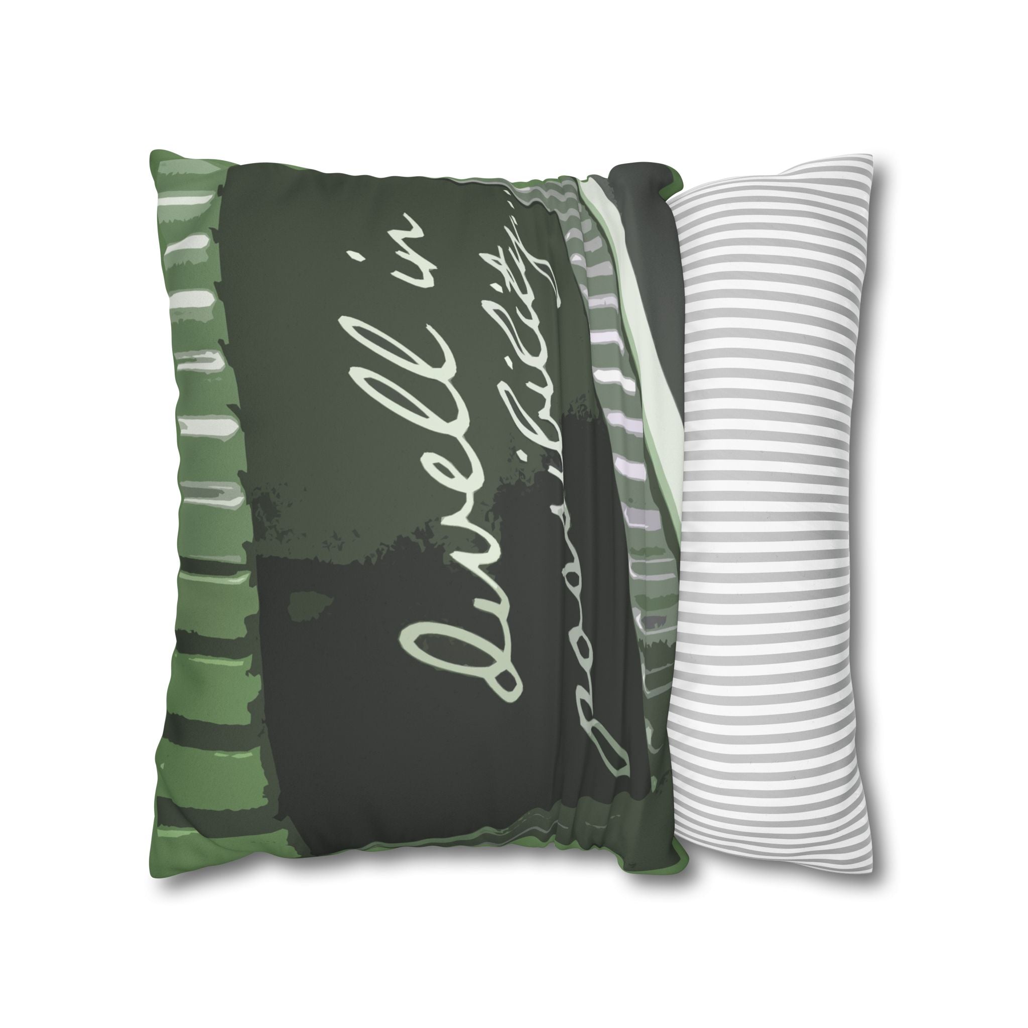 Dwell in Possibility! Faux Suede Square Pillowcase