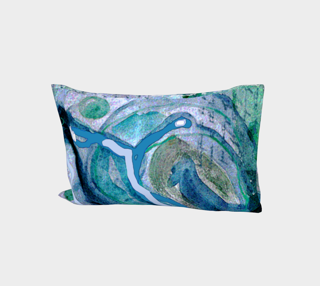 turquoise teal twizzle pillow sham B
