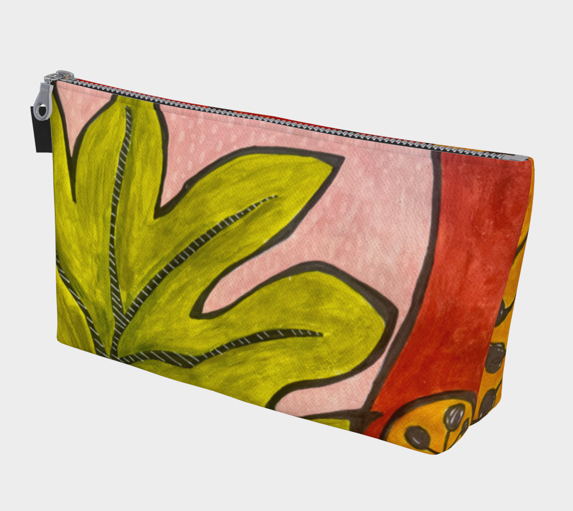 tropical fleurs makeup bag