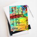 Two Fish for Friday Art Journal — Vibrant Ocean Postcard Cover Notebook