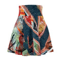 Floral Watercolor Skater Skirt — Vibrant Boho Print