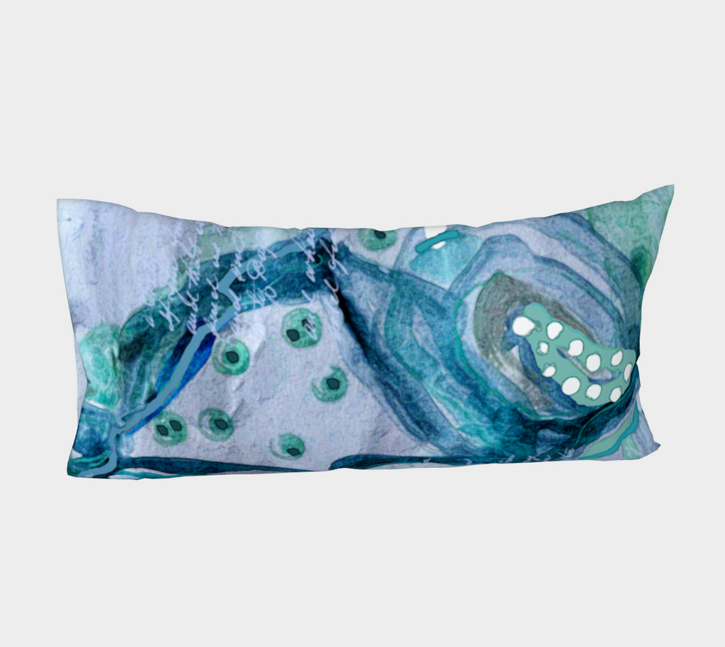turquoise teal twizzle pillow sham A