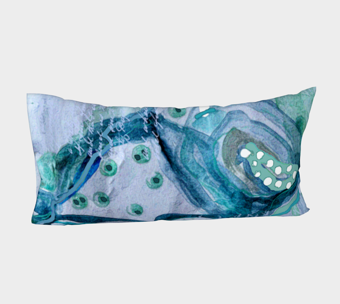 turquoise teal twizzle pillow sham A