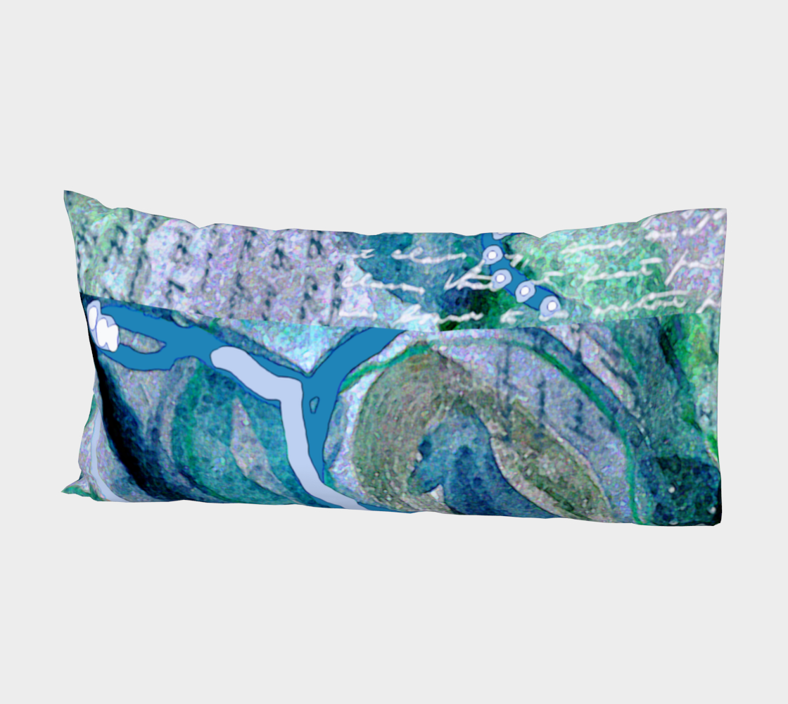 turquoise teal twizzle pillow sham B