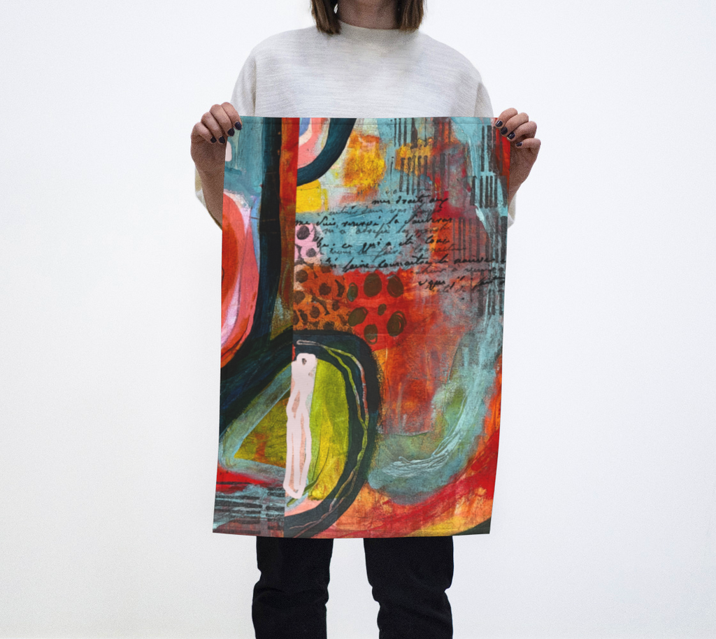abstraction 1 tea towel