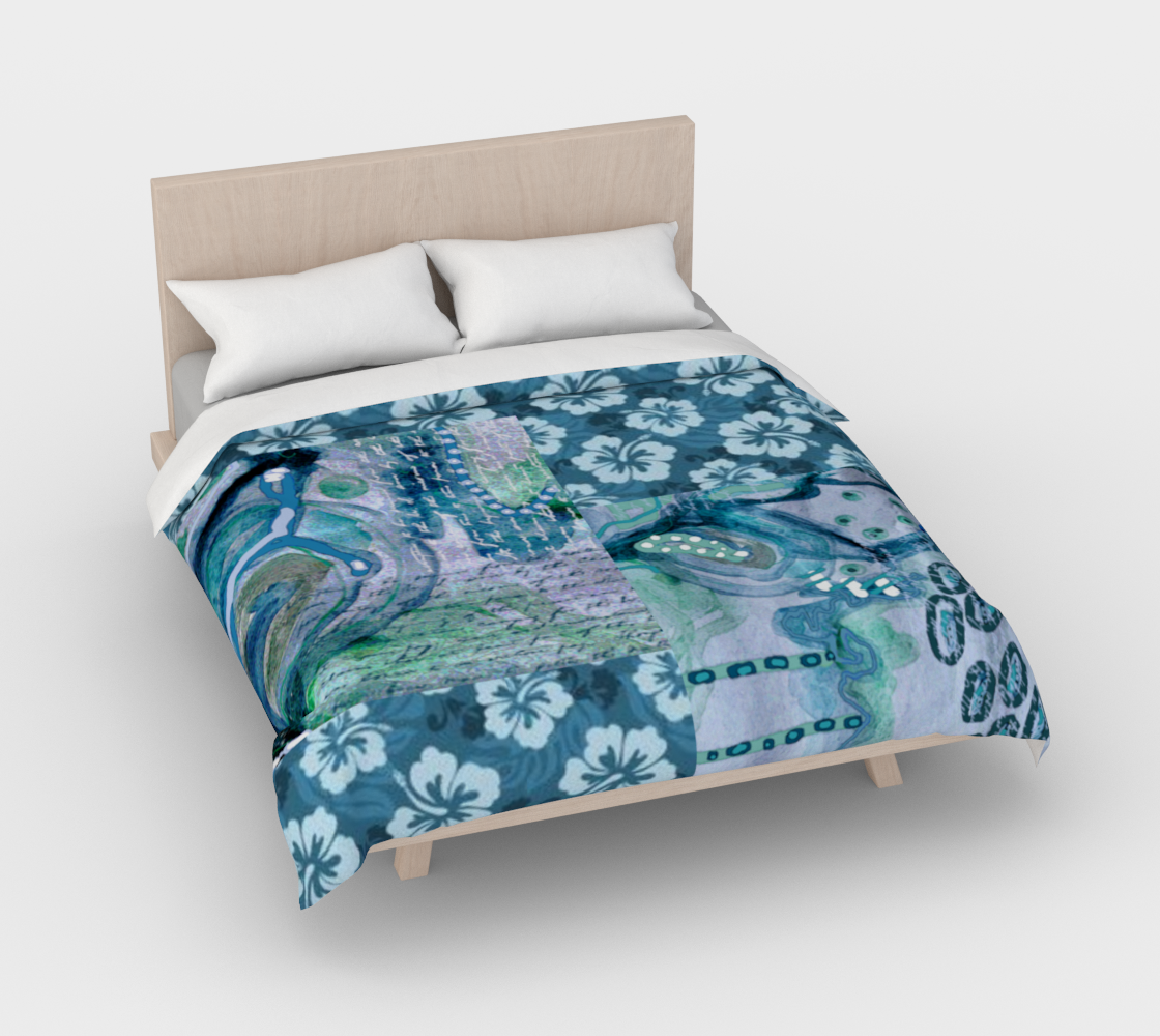 turquoise teal twizzle duvet