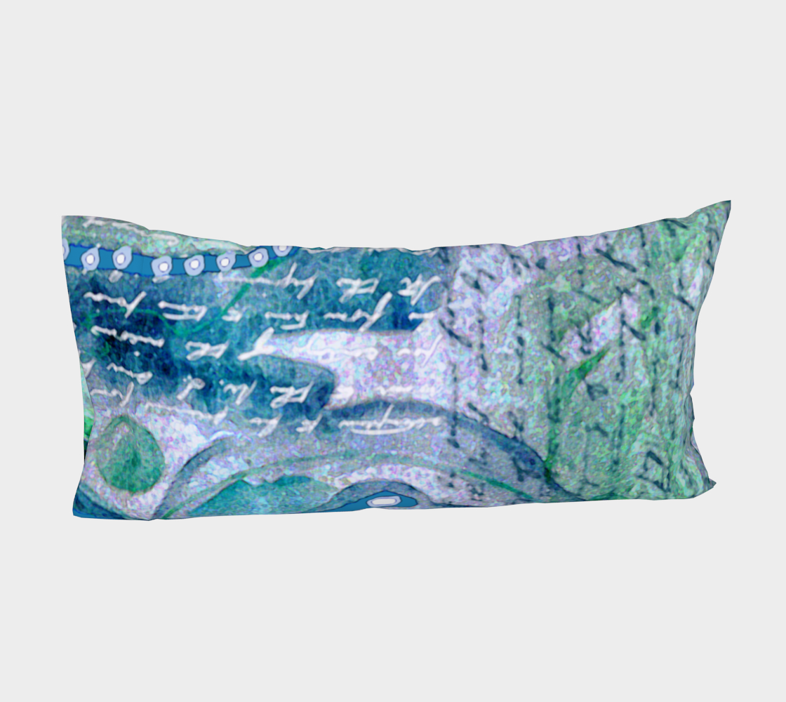 turquoise teal twizzle pillow sham B
