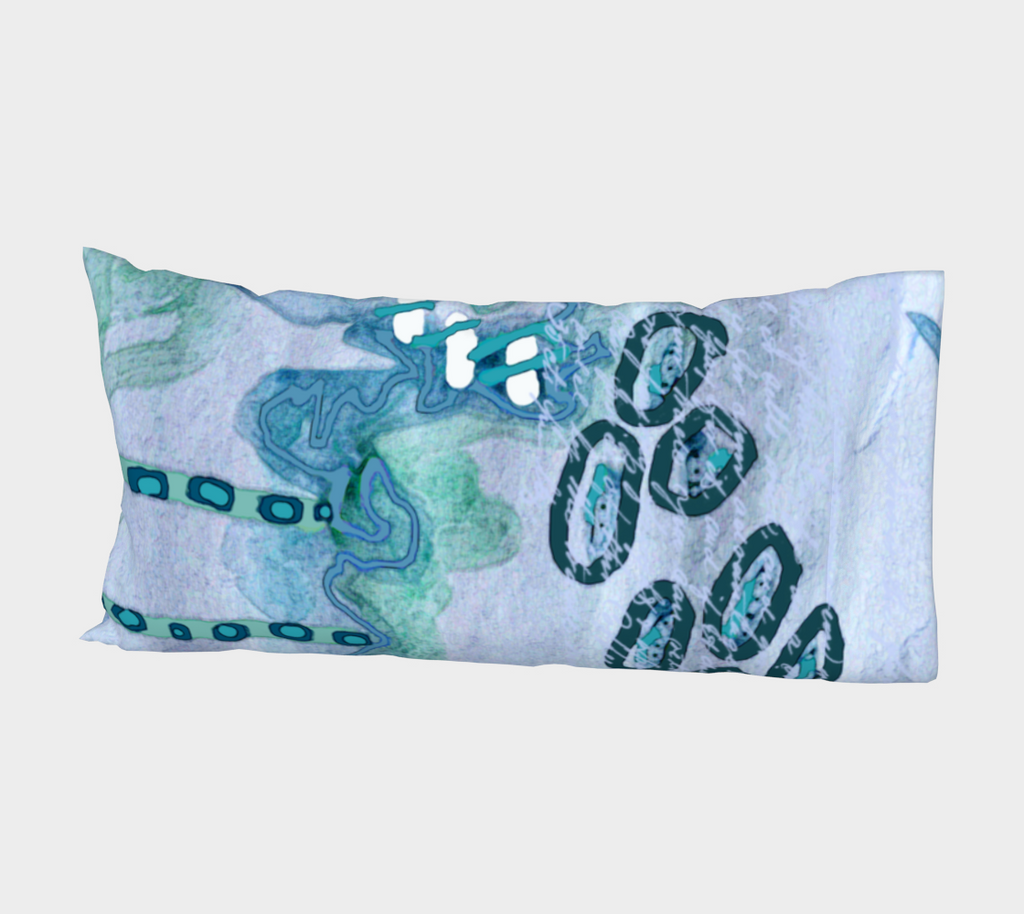 turquoise teal twizzle pillow sham A
