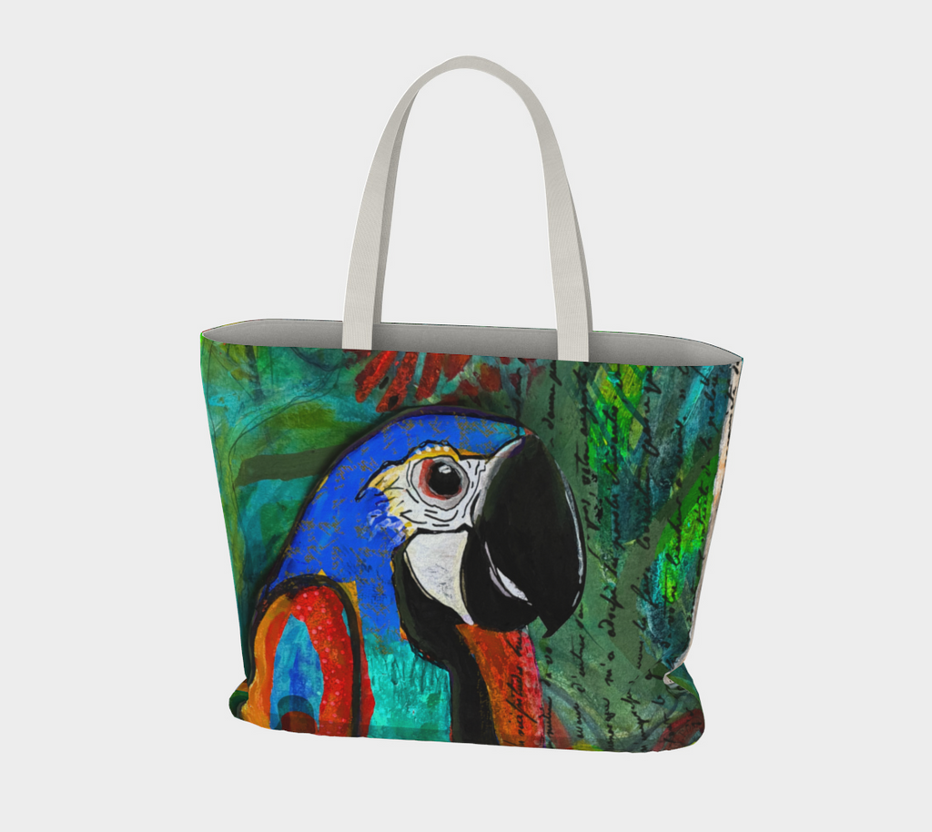 perky parrot tote